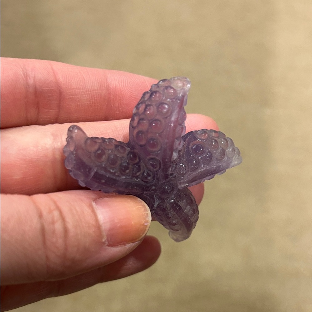 Lavender Fluroite Starfish Crystal Figurine - Picture 9 of 9
